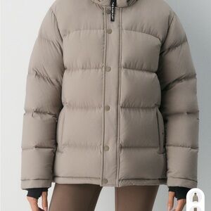 Aritzia Taupe super Puff Jacket